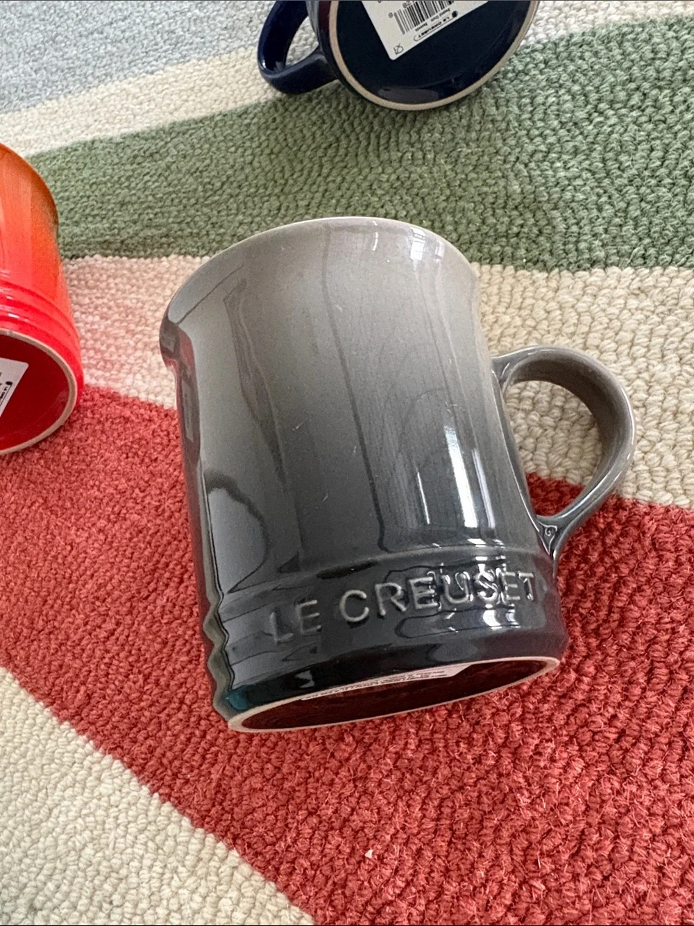 Le Creuset 400ml Coffee Mugs - Set of 4 Indigo, Flame, Flint, Caribbean